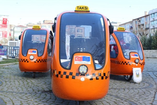 Bisiklet taksi ilk kez Türkiye'de 