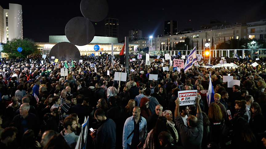 Netanyahu'ya yolsuzluk protestosu