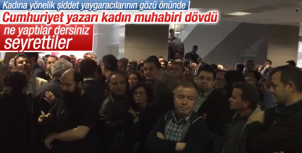 Can Dündar duruşmasında Sabah muhabirine saldırı