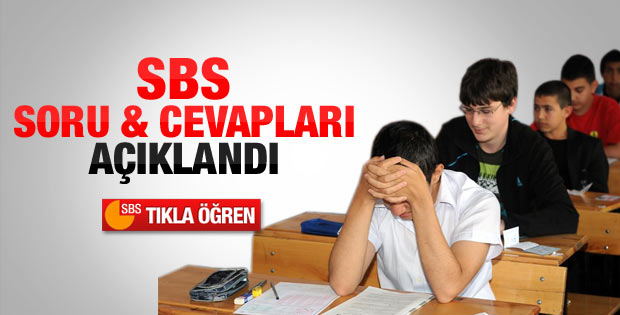 SBS soru ve cevapları yayınlandı