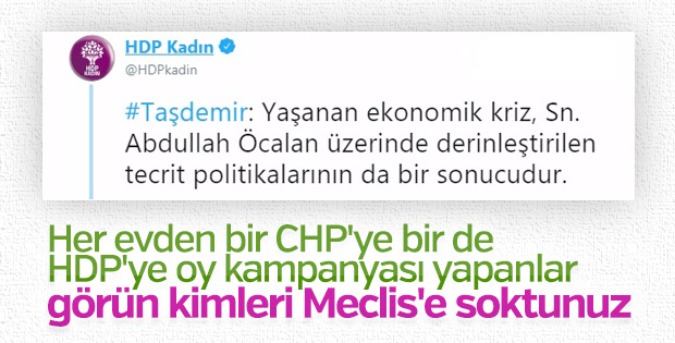 HDP ekonomik krizi terörist başına bağladı