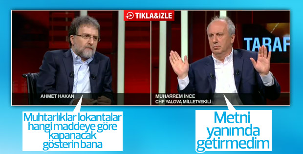 Ahmet Hakan'dan İnce'yi zora düşüren soru