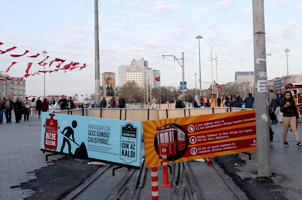 Beyoğlu ve İstiklal'deki altyapı çalışması sürüyor