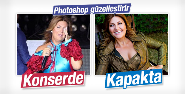 Sibel Can photoshopla zayıfladı