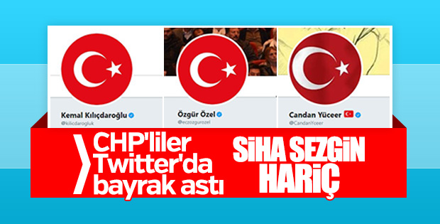 CHP'de Türk bayraklı profil fotoğrafı akımı