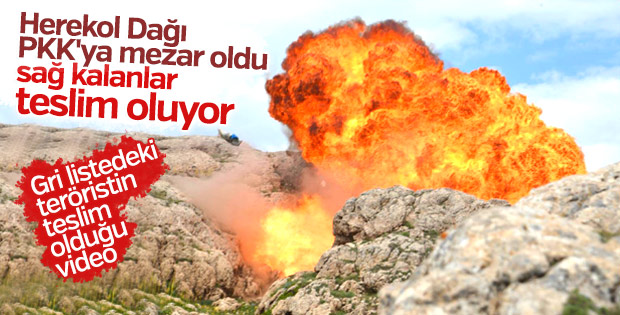 Siirt'te teröristin teslim olma anı