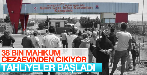 Cezaevlerinden tahliyeler başladı