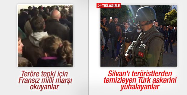 Silvan'da askere hakaret ettiler