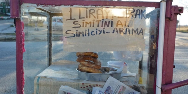 Edirneli simitçiden self servis #1