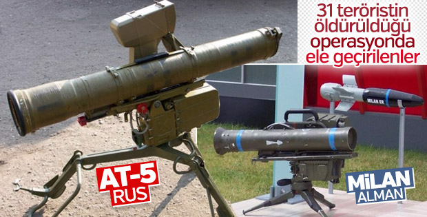 Şırnak'ta 2 adet güdümlü tanksavar füzesi ele geçirildi