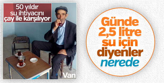 50 yıldır su içmiyor