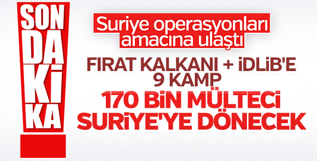 Suriyeliler için 170 bin kişilik kamp kurulacak