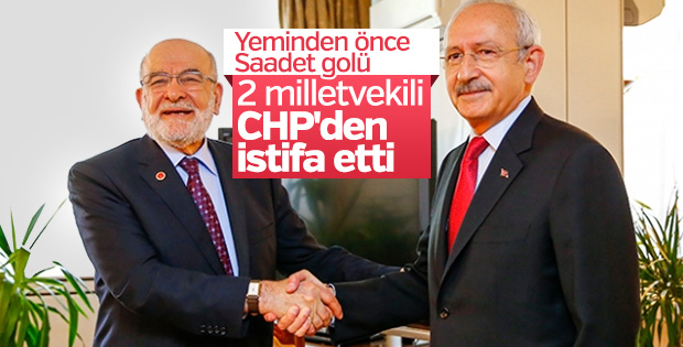 İttifakla Meclis'e giren Saadetliler CHP'den istifa etti