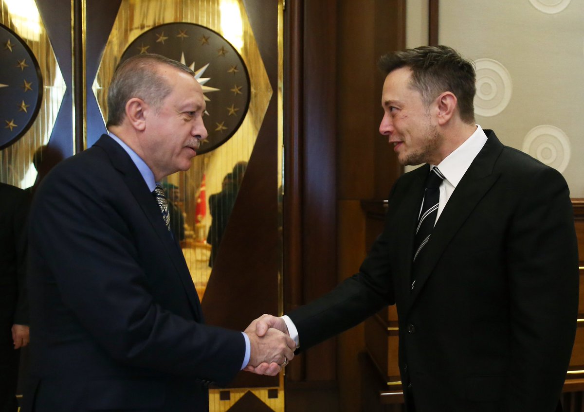 Beştepe'de Erdoğan-Elon Musk görüşmesi
