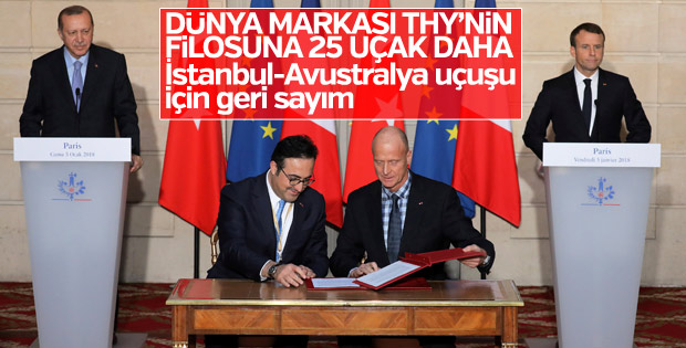 THY, Airbus'la 25 uçak için sözleşme imzaladı