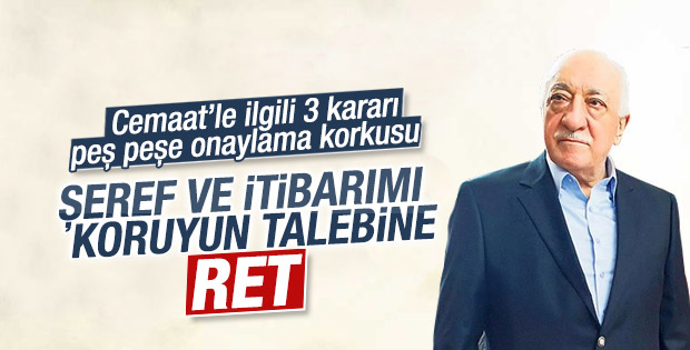 Anayasa Mahkemesi Gülen'in başvurusunu reddetti