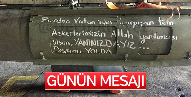 Mehmetçik'ten bombalı mesaj