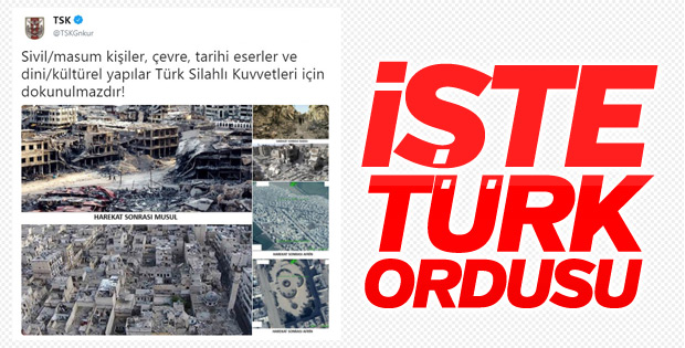 TSK Afrin'in son durumunu paylaştı, mesaj verdi