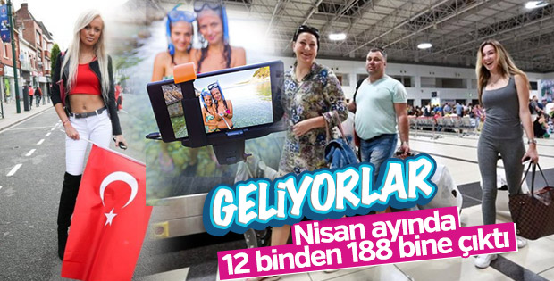 Rus turistler akın akın Türkiye'ye geliyor