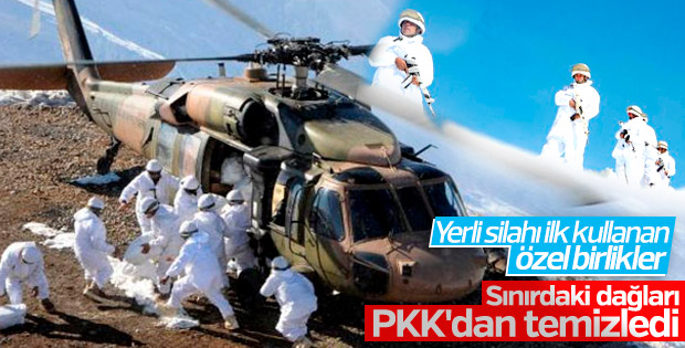 Komandolar sınırdaki dağlarda PKK'yı temizledi