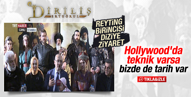 Yalçın Akdoğan Diriliş'in setini ziyaret etti İZLE