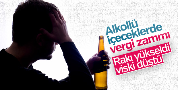 Alkollü içeceklerde vergi oranı arttı