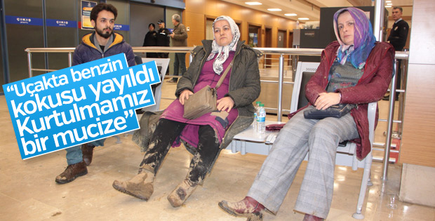 Trabzon'da pistten çıkan uçağın yolcularından o anlar