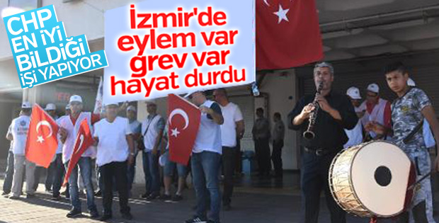 Grev İzmir trafiğini kilitledi