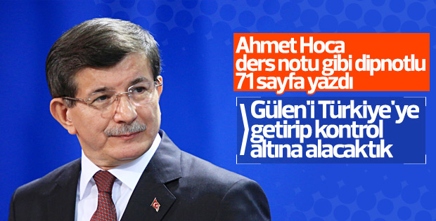 Davutoğlu Darbe Komisyonu'na 71 sayfa yanıt gönderdi