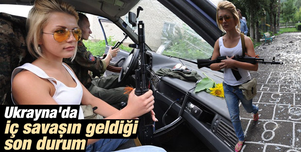 Rusya yanlısı kadının Ukrayna'da çektirdiği fotoğraf