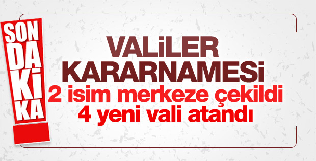 Valiler kararnamesi yayınlandı