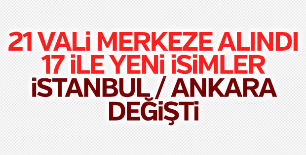 Valiler Kararnamesi açıklandı