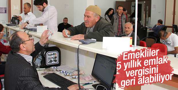 Emekliler 5 yıllık emlak vergisini geri alabiliyor