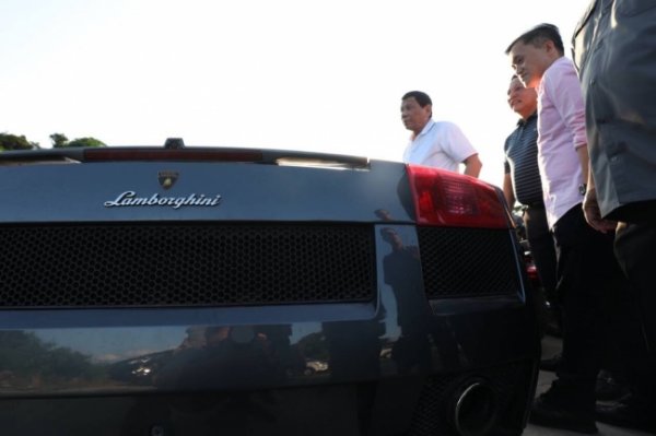   The President of the Philippines broke 68 luxury cars 