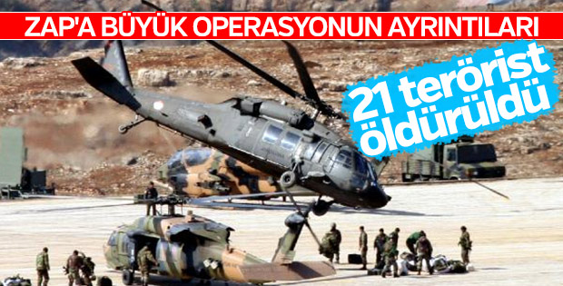 Zap bölgesinde 9 yıl sonra terör operasyonu