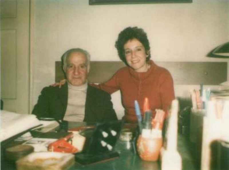 Tomris Uyar ile babası Ali Fuad Gedik.