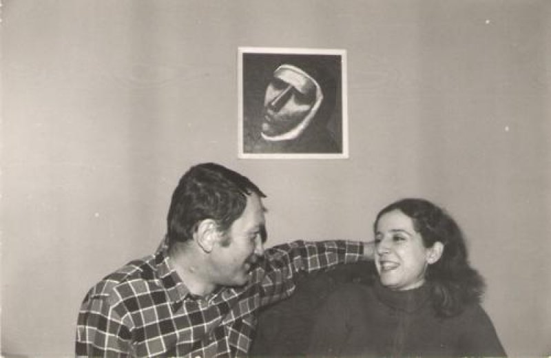 Turgut Uyar ve Tomris Uyar, Büyükdere’deki evlerinde, 1970.
