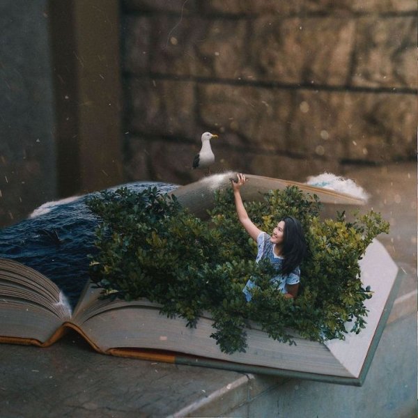Çinli sanatçı Katrina Yu'nun harika kitap kareleri #16
