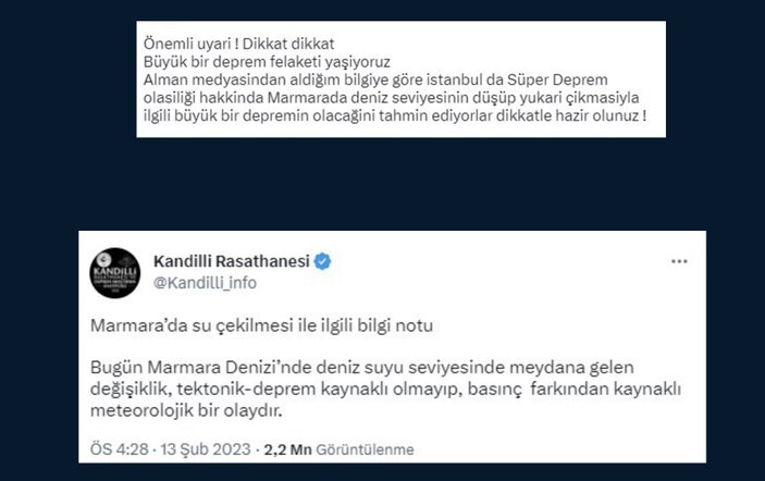 İletişim Başkanlığı depremle ilgili Dezenformasyon Bülteni ni yayınladı