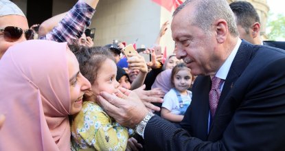 Cumhurbaşkanı Erdoğan’a Londra’da sevgi seli 