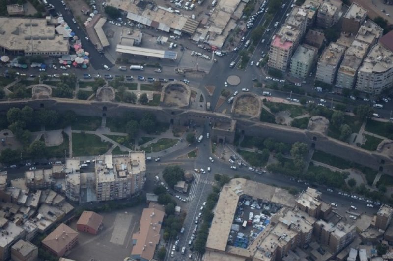 Diyarbakır'ın Sur ilçesi havadan görüntülendi