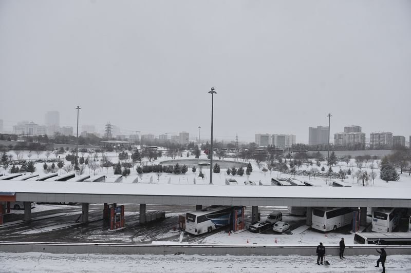 Ankara'da yoğun kar yağışı 