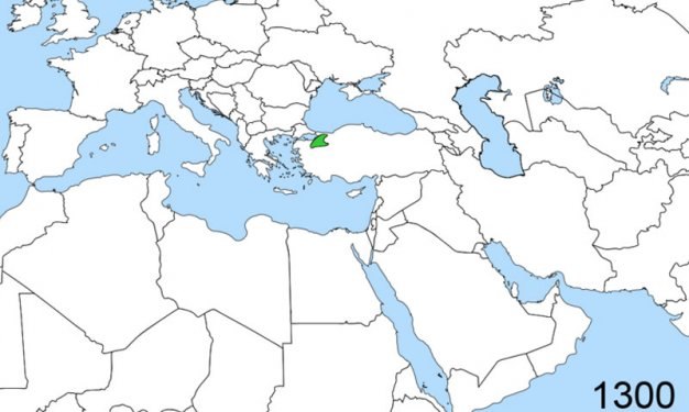 Doğuştan yükselişe-zirveden çöküşe Osmanlı haritası