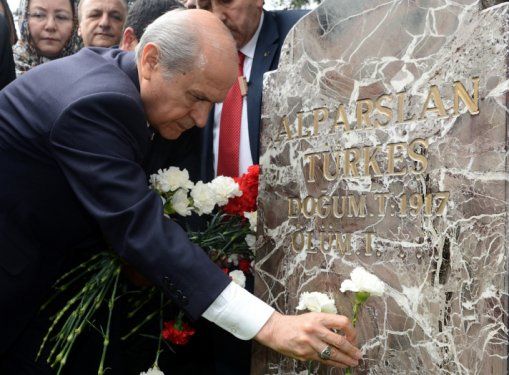 Alparslan Türkeş'in mezarı başındaki anma