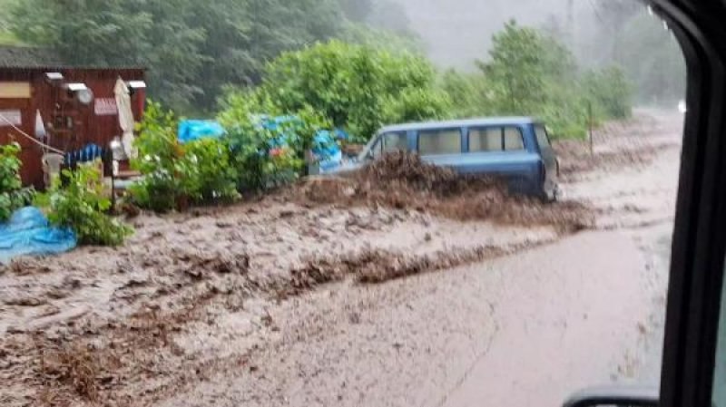 Rize'deki sel felaketinden görüntüler