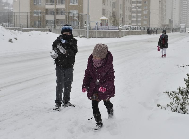 Ankara'da yoğun kar yağışı