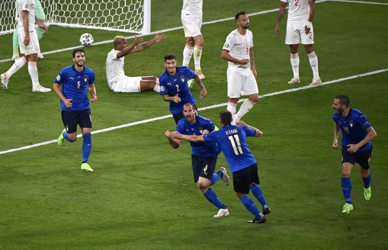 Euro 2020 İtalya - İsviçre maçından kareler