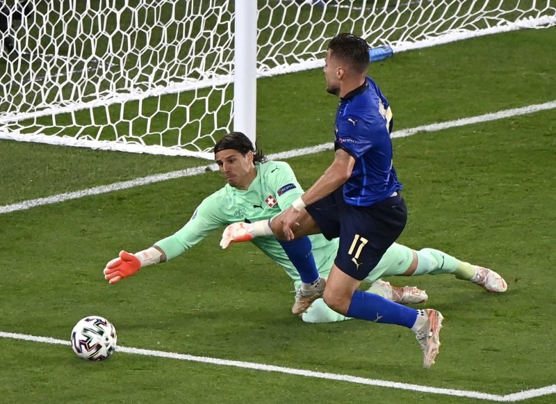 Euro 2020 İtalya - İsviçre maçından kareler