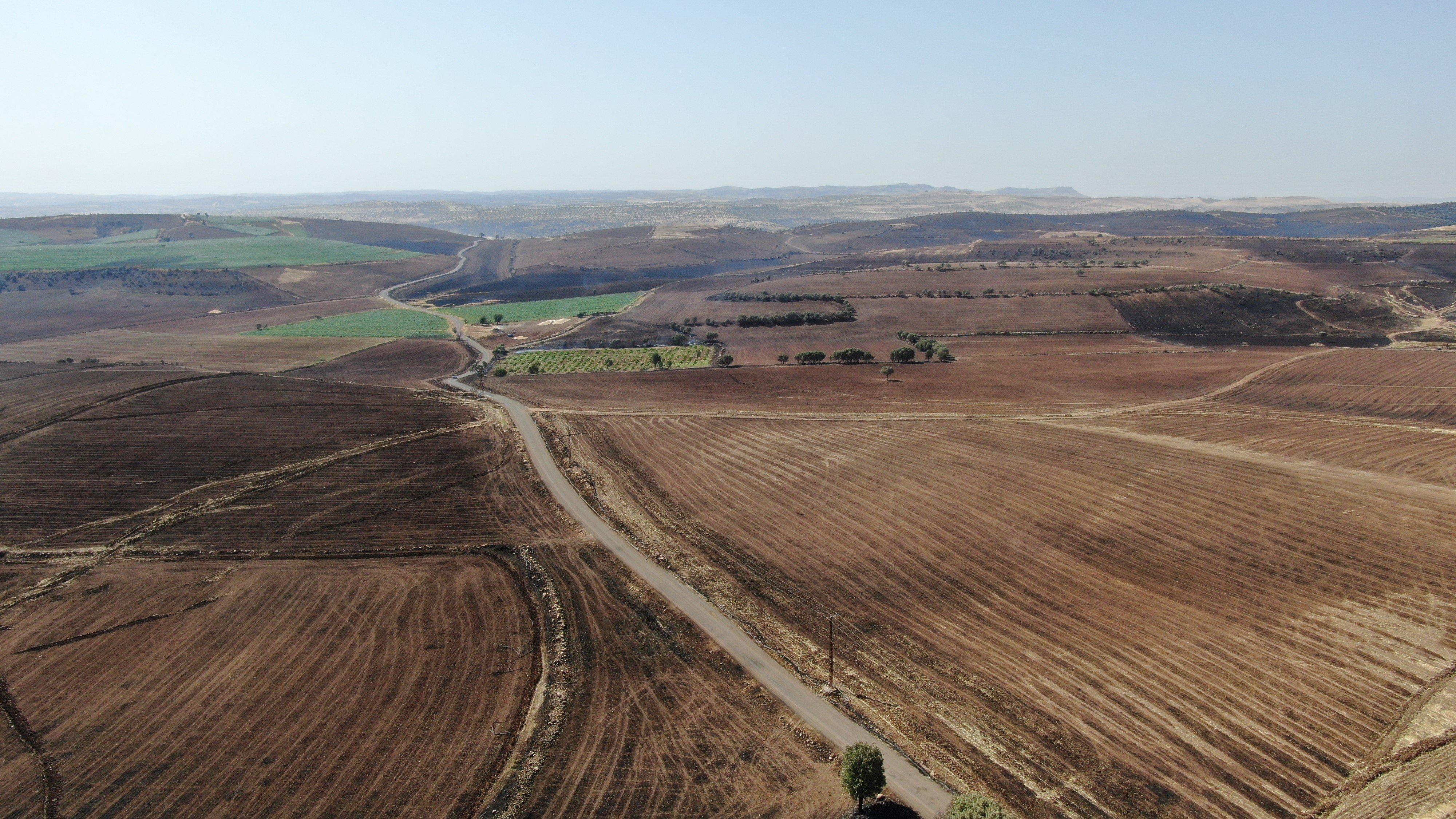 Diyarbakır ve Mardin arasındaki anız yangınında facianın boyutu görüntülendi