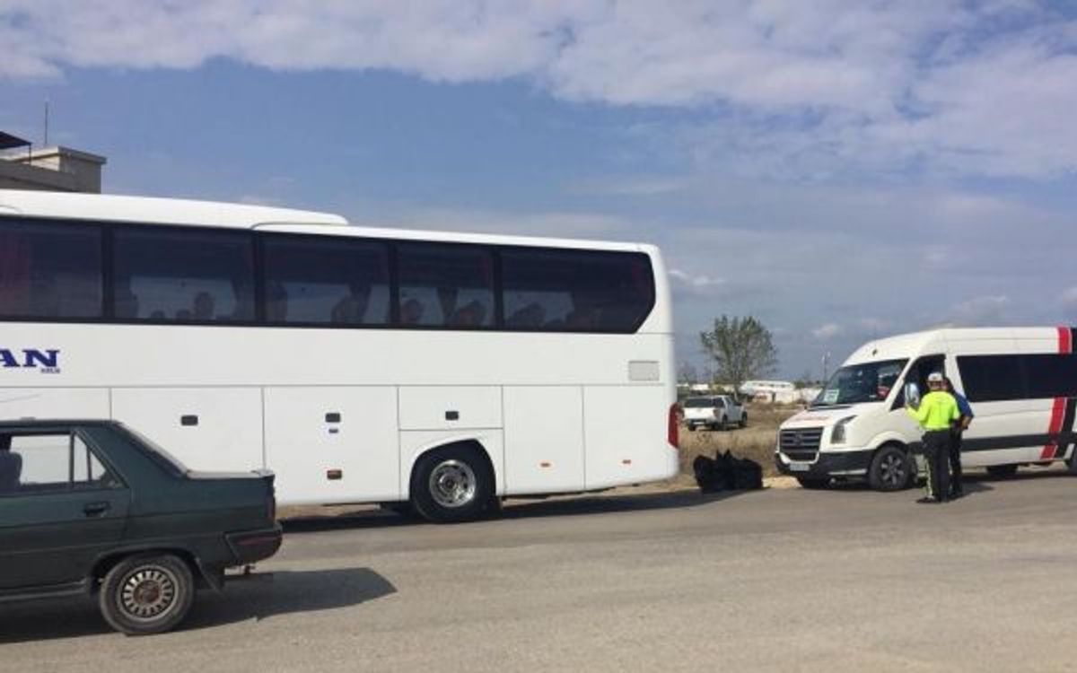 Keşan Otogarı’nda otobüsler denetlendi